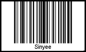 Der Voname Sinyee als Barcode und QR-Code