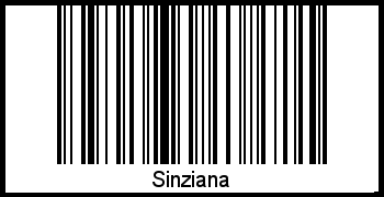 Barcode des Vornamen Sinziana