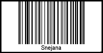 Interpretation von Snejana als Barcode