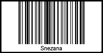 Snezana als Barcode und QR-Code