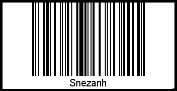 Barcode des Vornamen Snezanh