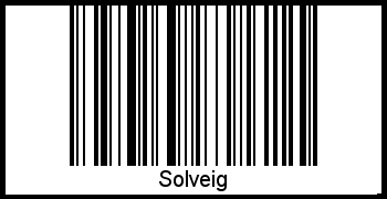 Der Voname Solveig als Barcode und QR-Code