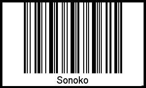 Barcode des Vornamen Sonoko