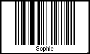 Sophie als Barcode und QR-Code