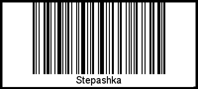 Barcode des Vornamen Stepashka