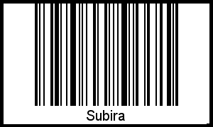 Barcode des Vornamen Subira