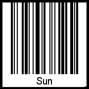 Sun als Barcode und QR-Code