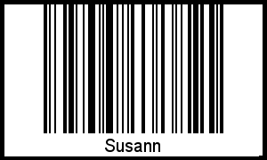 Susann als Barcode und QR-Code