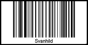 Svanhild als Barcode und QR-Code