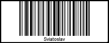 Sviatoslav als Barcode und QR-Code