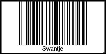 Swantje als Barcode und QR-Code