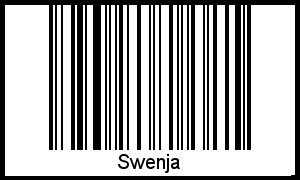 Barcode des Vornamen Swenja