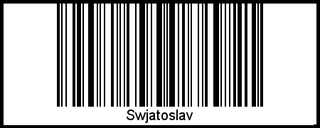 Swjatoslav als Barcode und QR-Code