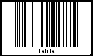 Der Voname Tabita als Barcode und QR-Code