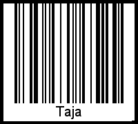 Barcode des Vornamen Taja