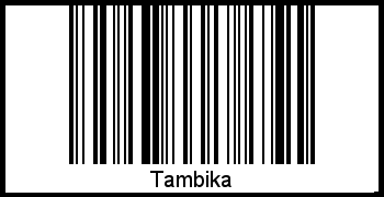 Barcode des Vornamen Tambika