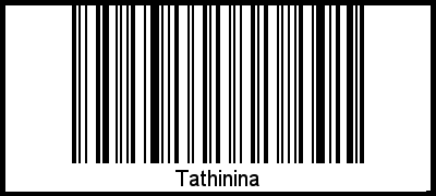 Tathinina als Barcode und QR-Code