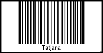 Tatjana als Barcode und QR-Code