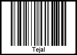 Barcode des Vornamen Tejal