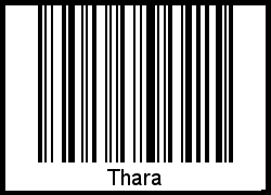 Der Voname Thara als Barcode und QR-Code