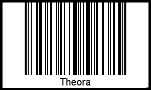 Barcode des Vornamen Theora