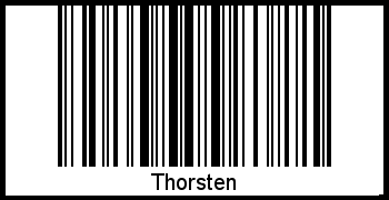 Barcode des Vornamen Thorsten
