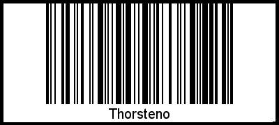 Der Voname Thorsteno als Barcode und QR-Code