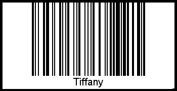 Barcode des Vornamen Tiffany