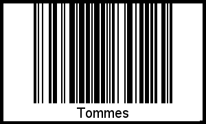 Der Voname Tommes als Barcode und QR-Code