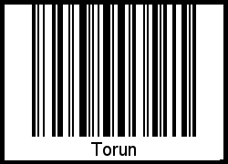 Der Voname Torun als Barcode und QR-Code