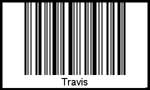 Barcode des Vornamen Travis