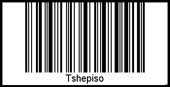 Barcode des Vornamen Tshepiso