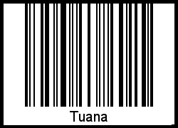 Der Voname Tuana als Barcode und QR-Code