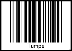 Interpretation von Tumpe als Barcode