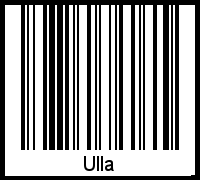 Der Voname Ulla als Barcode und QR-Code