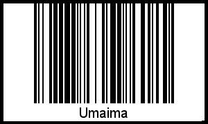 Barcode des Vornamen Umaima