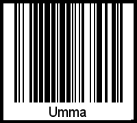 Barcode des Vornamen Umma