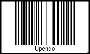 Barcode des Vornamen Upendo
