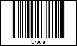 Der Voname Ursula als Barcode und QR-Code