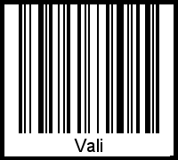 Interpretation von Vali als Barcode