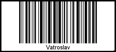 Barcode des Vornamen Vatroslav