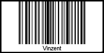 Interpretation von Vinzent als Barcode