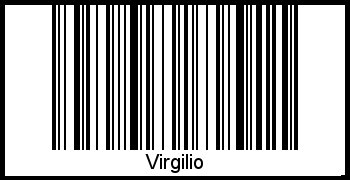 Barcode des Vornamen Virgilio