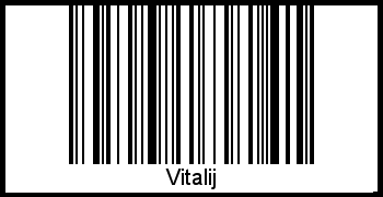 Vitalij als Barcode und QR-Code