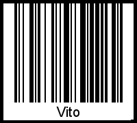 Der Voname Vito als Barcode und QR-Code