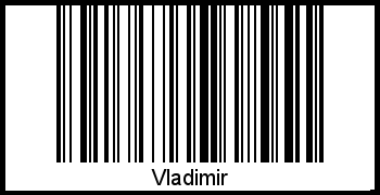 Der Voname Vladimir als Barcode und QR-Code