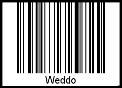 Weddo als Barcode und QR-Code