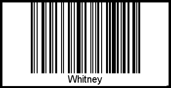 Barcode des Vornamen Whitney