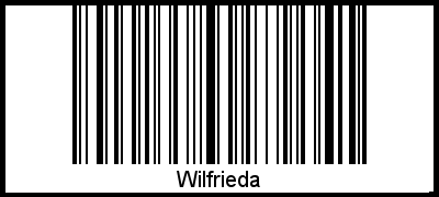 Wilfrieda als Barcode und QR-Code