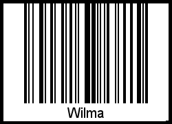 Der Voname Wilma als Barcode und QR-Code